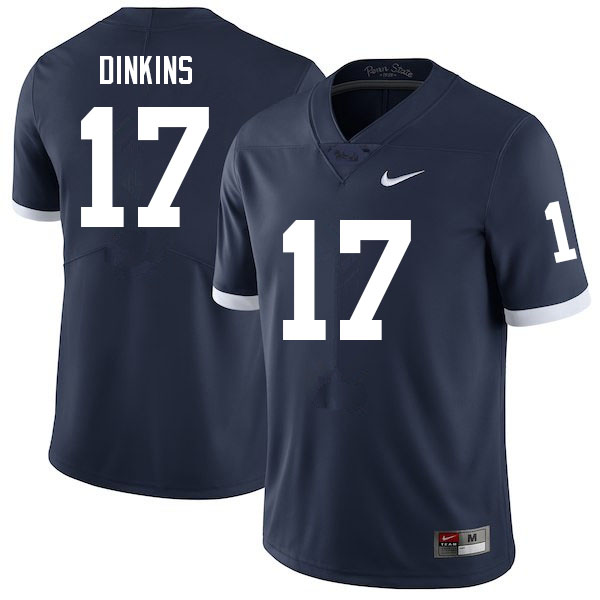 NCAA Nike Men's Penn State Nittany Lions Khalil Dinkins #17 College Football Authentic Navy Stitched Jersey HTD4598BI